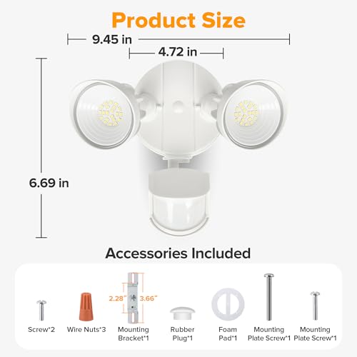 LED Security Light Motion Sensor Outdoor Lights