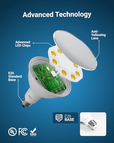 Sunco 6 Pack PAR38 LED Flood Light Bulb (6 Count)