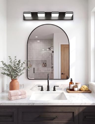 4 Light Bathroom Vanity Light (Black-5CCT / 27.2-Inch)