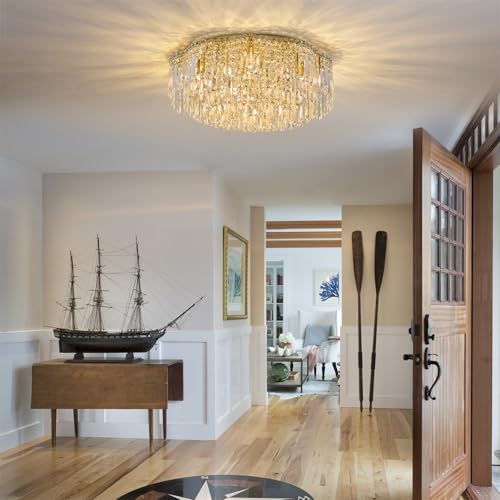 30 inch Flush Mount Crystal Ceiling Lights