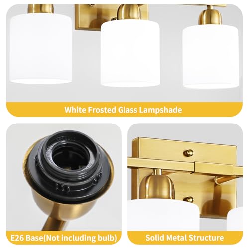 4 Light Gold Light Fixture Bathroom