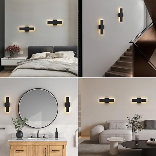 2 Pack 15.75 inch Modern LED Outdoor Wall Light (2 Count)