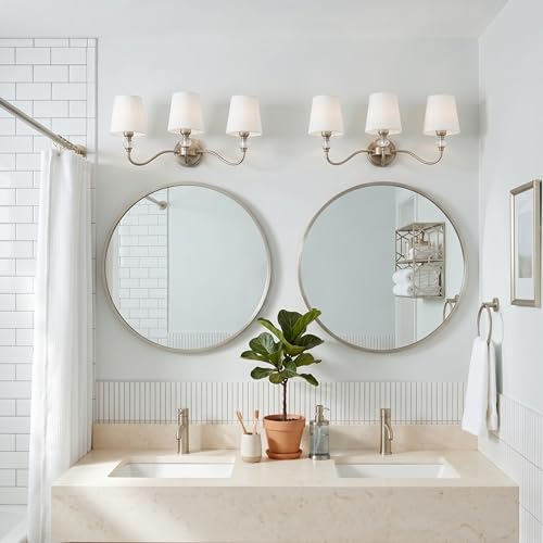 3 Light Bathroom Vanity Light Fixtures Over Mirror