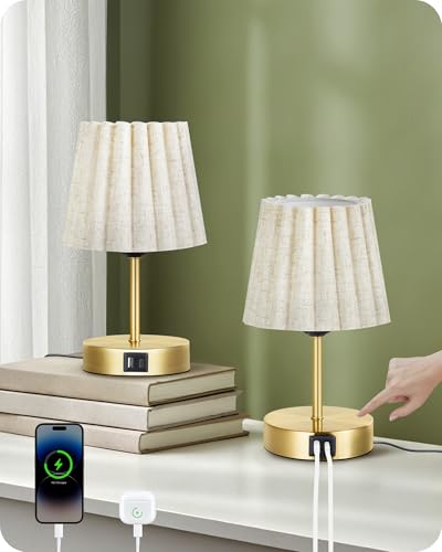 Small Bedside Table Lamps Set of 2 (2 Count)