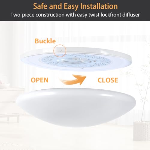 13 inch Flush Mount Ceiling Light (White)