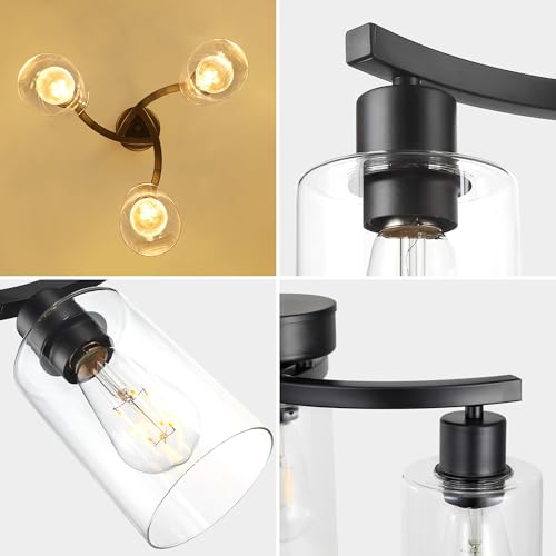 3 Light Modern Farmhouse Chandelier for Dining Room Light Fixtures
