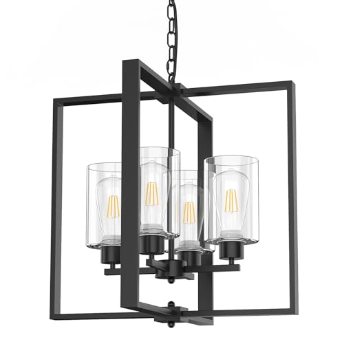 4 Light Farmhouse Chandelier Light Fixture