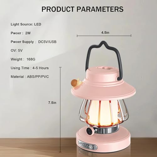 Kids Lantern with 3 Color Light & USB