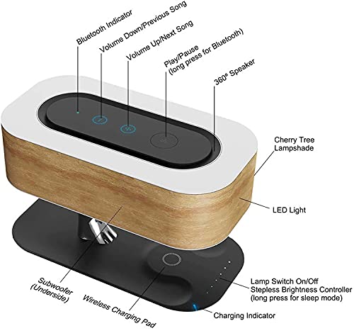 Bonsai Modern LED Bedside Smart Table Lamp with Built