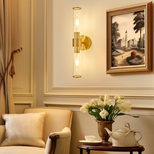 Gold Battery Operated Wall Sconce