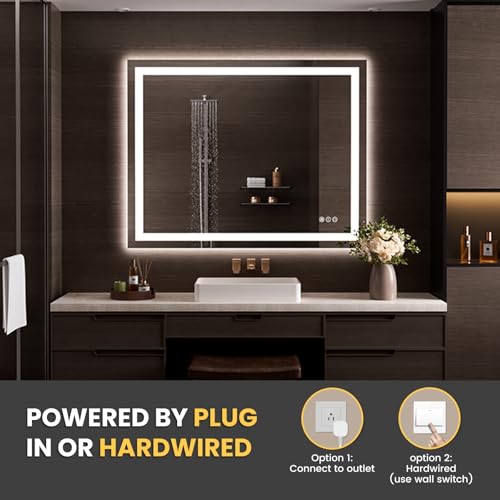 50"X40" LED Bathroom Mirror with Lights