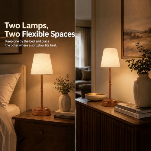 Cordless Table Lamps 2 Pack (2 Count)