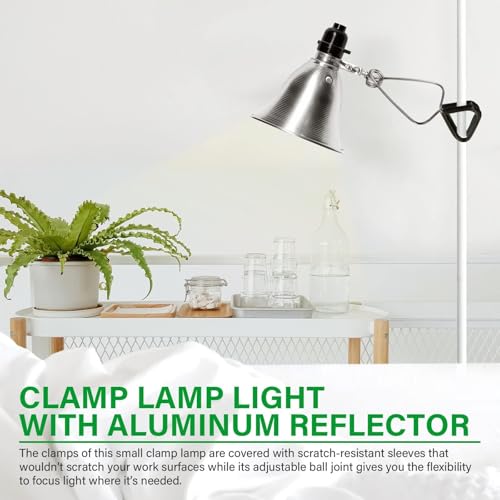 Clamp Light with 5.5 Inch Adjustable Aluminum Reflector