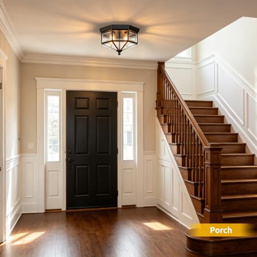 Flush Mount Outdoor Ceiling Light Fixture