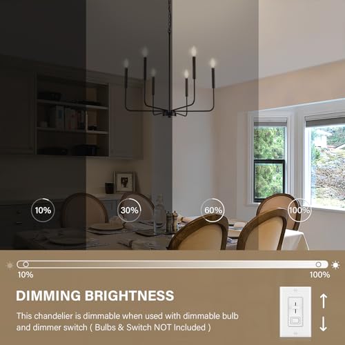 Modern Black Chandelier for Dining Room
