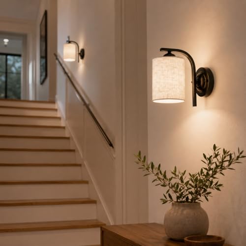 Black Wall Sconces Lights for Bathroom (2 Count)