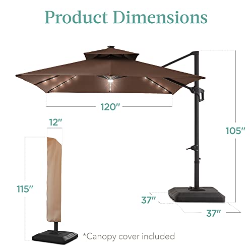 10x10ft Cantilever Patio Umbrella w