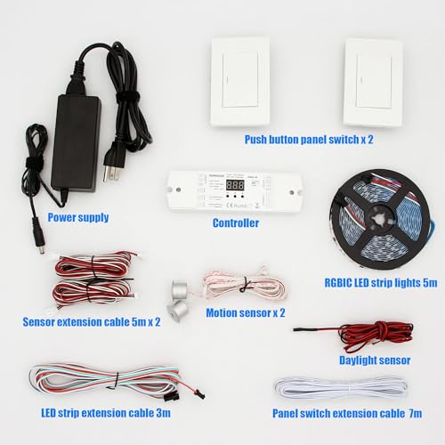 Motion Sensor with Daylight Sensor LED Stair Light Kit KMG