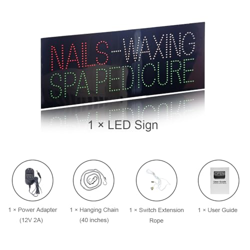 Nails Waxing Spa Pedicure Sign