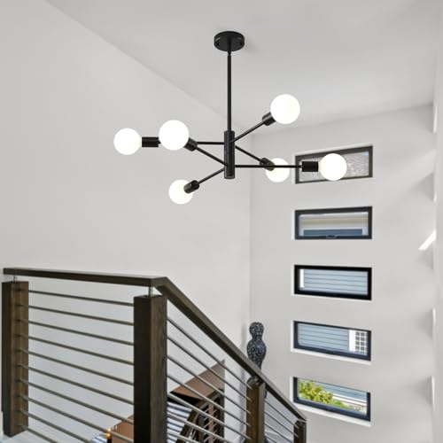 Black Sputnik Ceiling Light 6