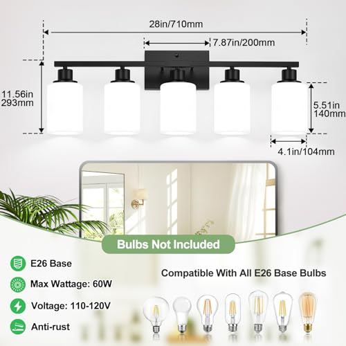 5 Light Bathroom Light Fixtures