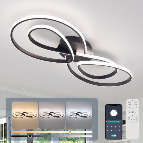 Modern LED Ceiling Light (Black)