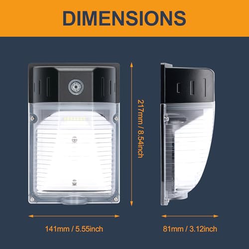 30W LED Wall Pack Light with Dusk to Dawn Photocell 8Pack (8 Count)