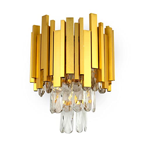 Crystal Wall Sconce Lights 3 Tiers Crystal Wall Lamp