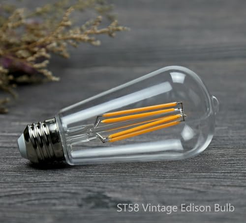 12Pack ST58 19 Vintage LED Edison Bulbs (12 Count)