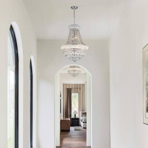 Chrome Crystal Chandeliers for Dining Room