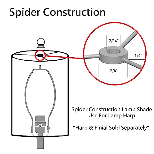 32173A Transitional Hardback Empire Shape Spider Construction Lamp Shade in Blue