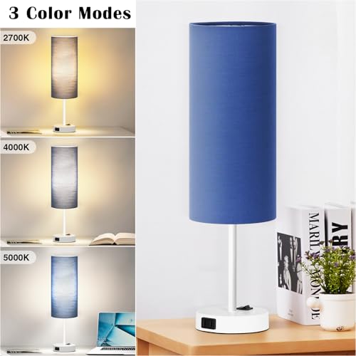 18" Bedside Lamp for Bedroom Set of 2 Dimmable Table Lamp