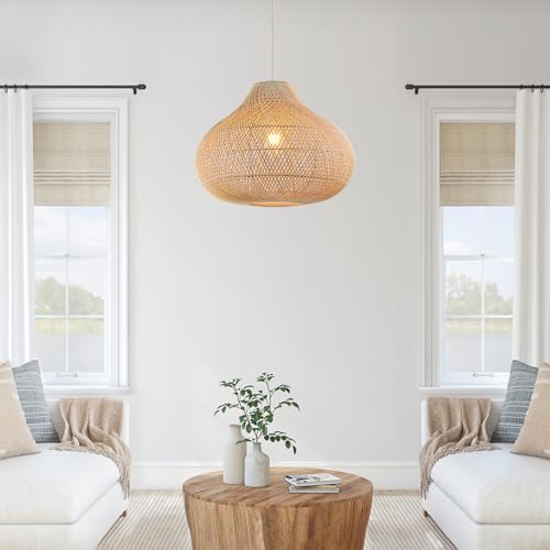 Large Rattan Pendant Light