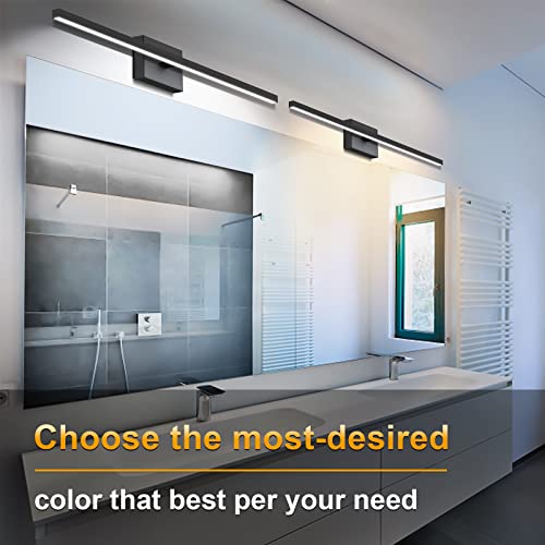 48 inch Black Bathroom Vanity Light