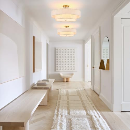 Modern Semi Flush Mount Ceiling Light 21.7" Modern Gold 4