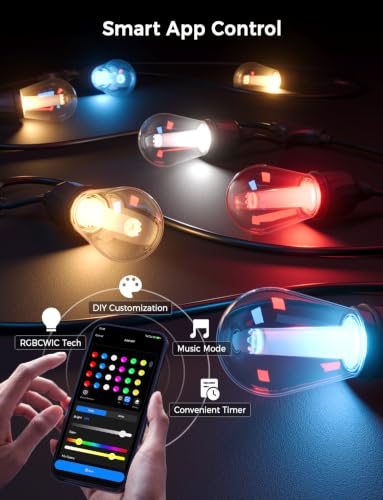 Smart Outdoor String Lights 49FT (49FT)