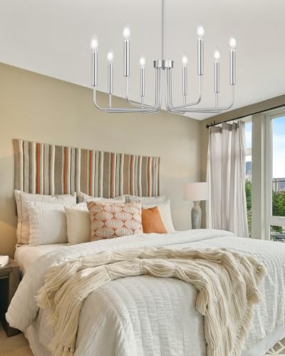 8 Light Brushed Nickel Chandelier