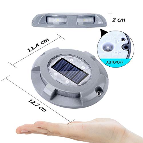 Solar Deck Lights Outdoor LED Driveway Dock Lights