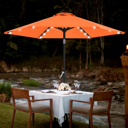 7.5ft Patio Umbrella with Solar Lights