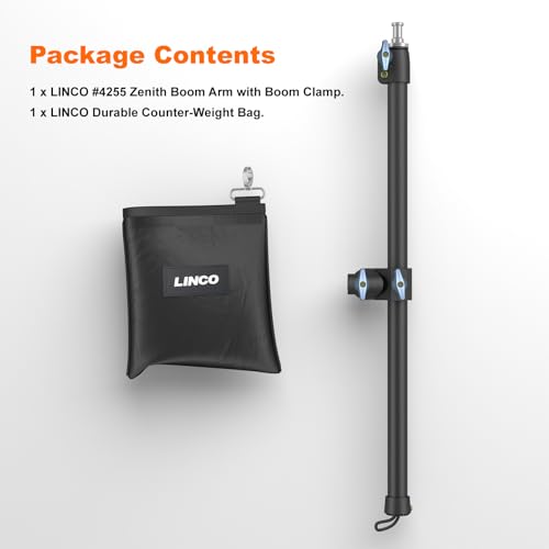Lincostore 2.5ft to 5ft Adjustable Overhead Light Boom Arm