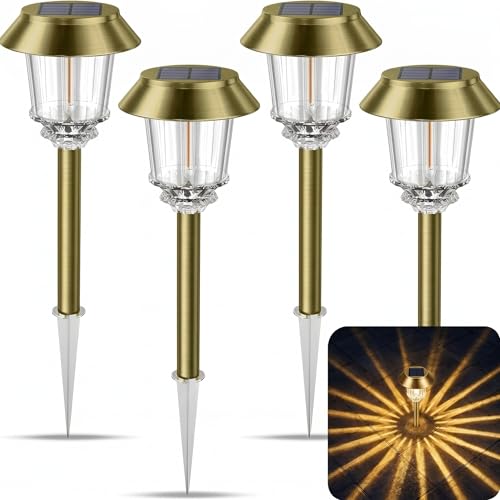 Solar Pathway Lights Outdoor (4 Count)