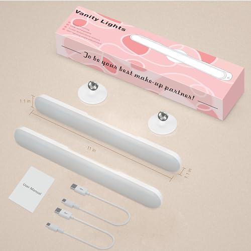 2 Pack Rechargeable Vanity Lights for Mirror (2 Count)