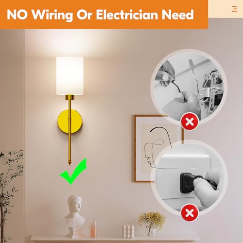 20.67 inch Battery Operated Wall Sconce Set of 2 (2 Count)