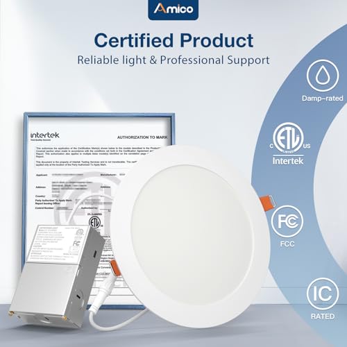 12 Pack 7 Inch LED Recessed Lighting (12 Count)