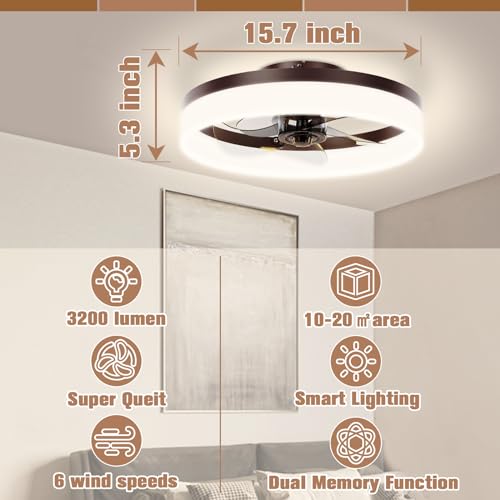Low Profile Ceiling Fans with Lights and Remote
