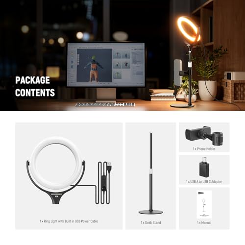 Basics 7" Desk Ring Light with Stand
