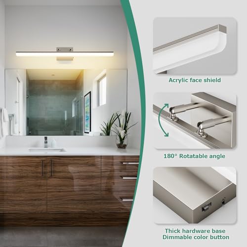 Brushed Nickel Vanity Light 31.5"