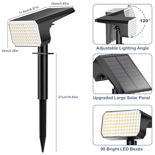 Solar Spot Lights Outdoor Waterproof IP65 (8 Count)