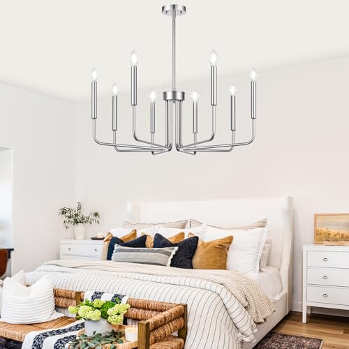 8 Light Farmhouse Chandelier for Dining Room Lighting Fixtures Hanging