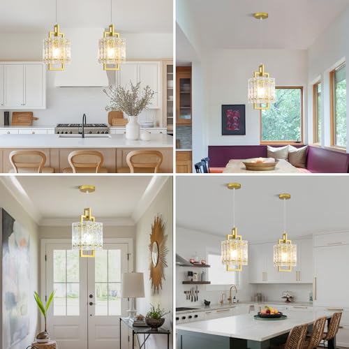 Gold Pendant Light Fixture (2 Count)